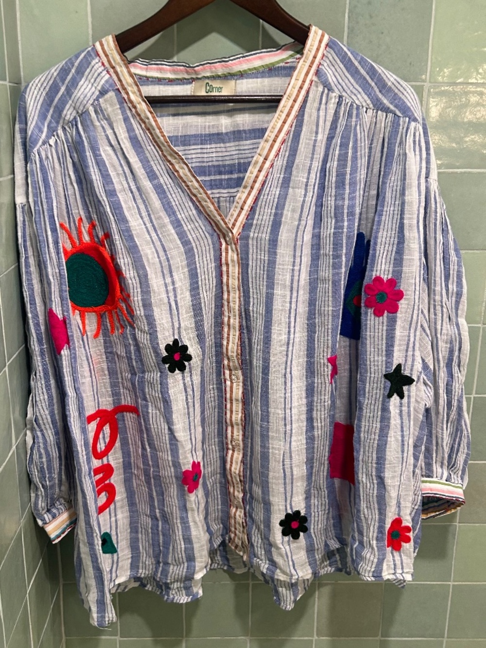 Summer cotton shirt / 100% cotton / Free size